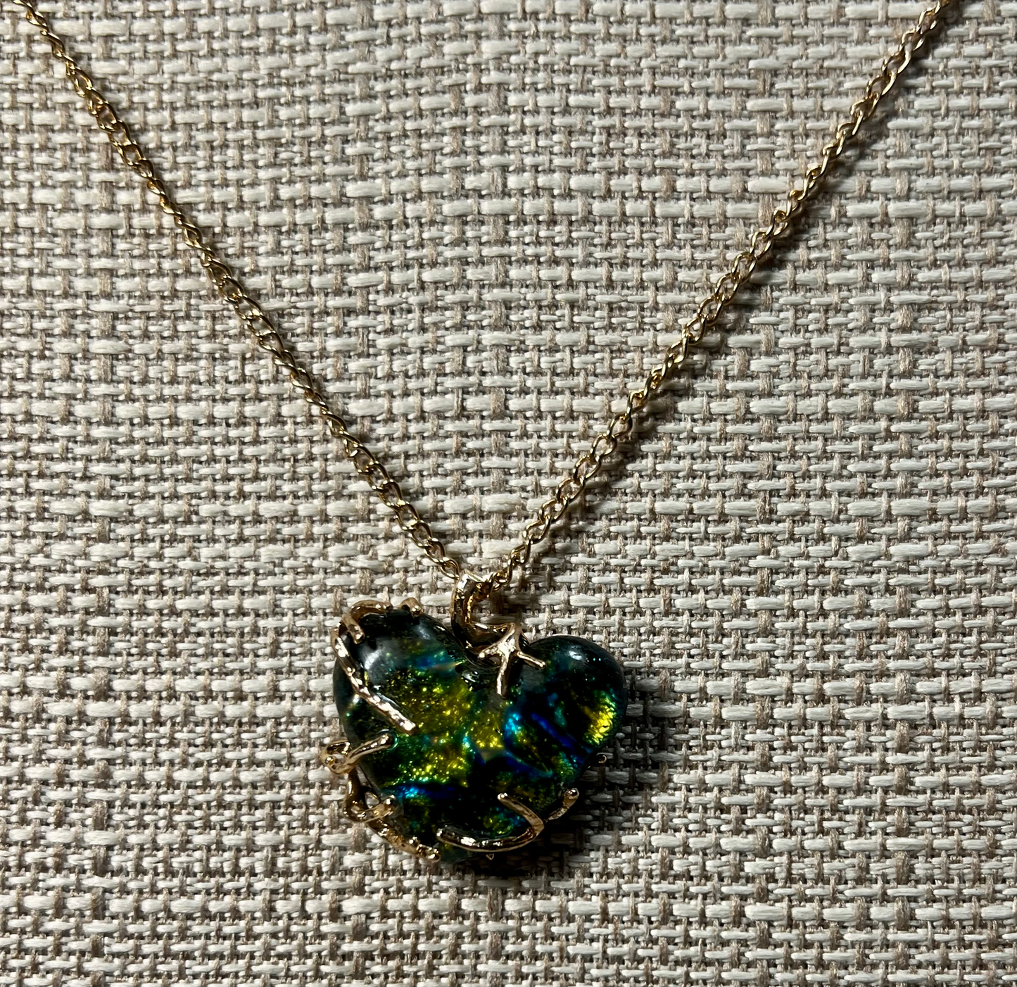 Gold Plated Resin Necklace Fashion Jewelry