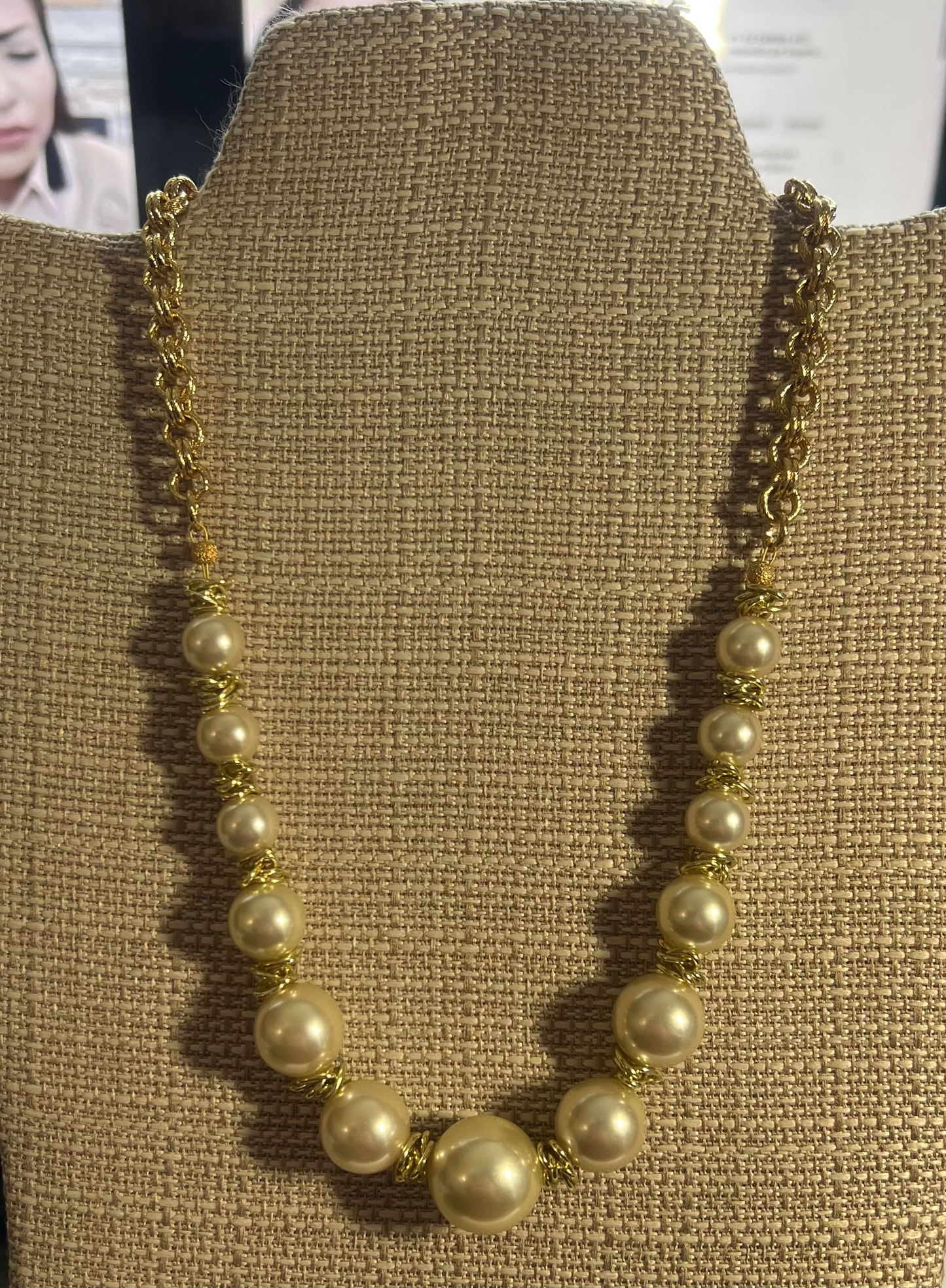 Pearl Silver Or Gold Plated Necklace 18in