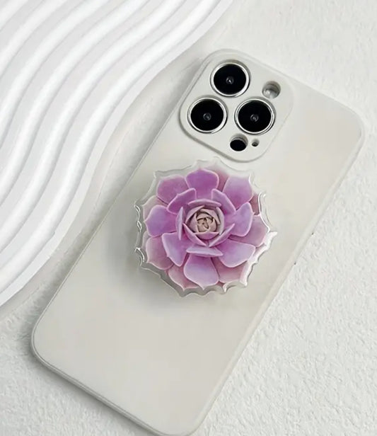 Name Personalized Elegant Succulent Phone Holder-Grip