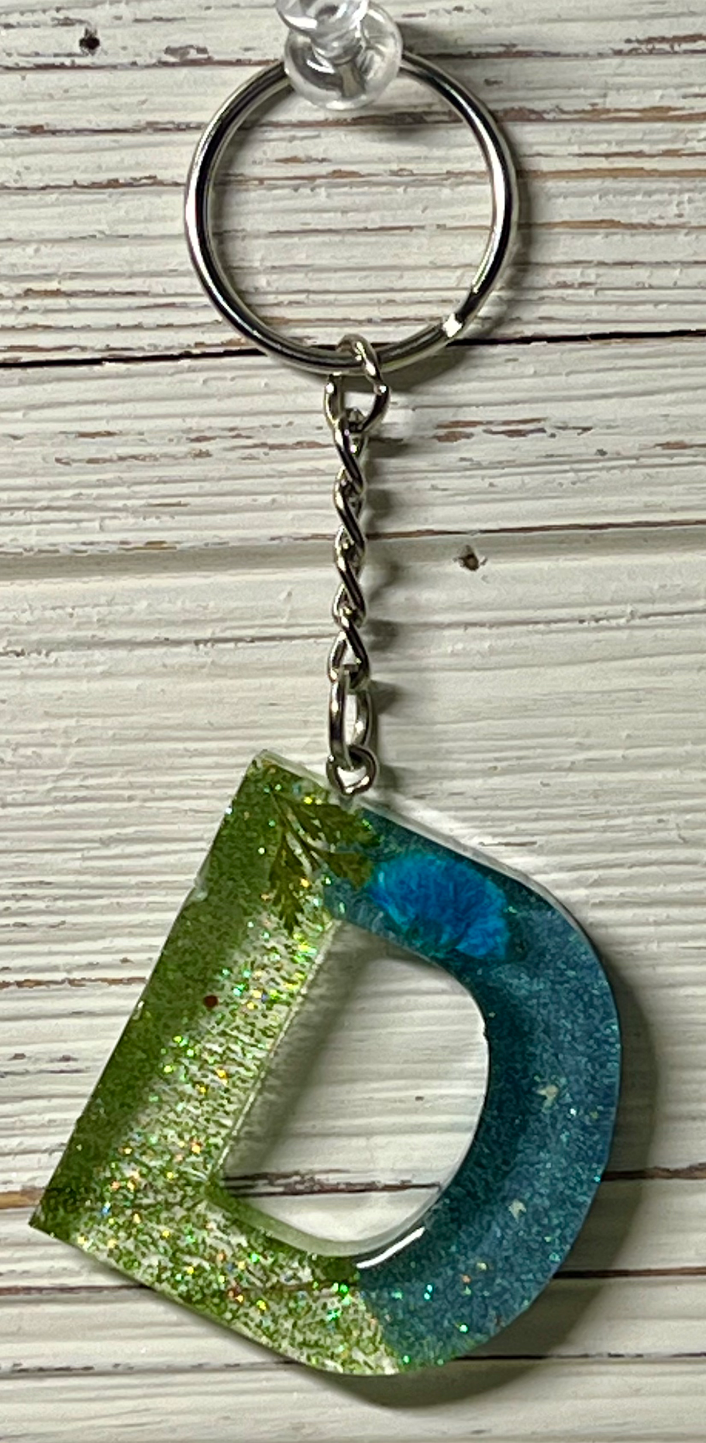 Resin Keychain Handmade 1 1/2 in tall