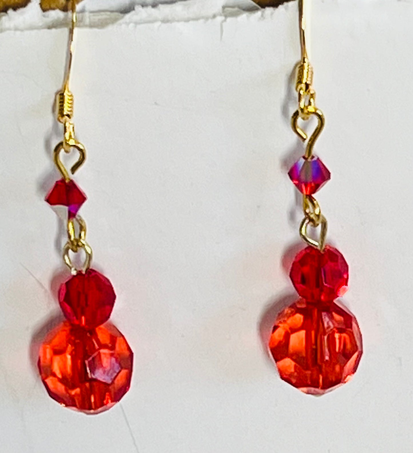 Handmade RED Glass Handmade Fashion Earrings Nickel Free