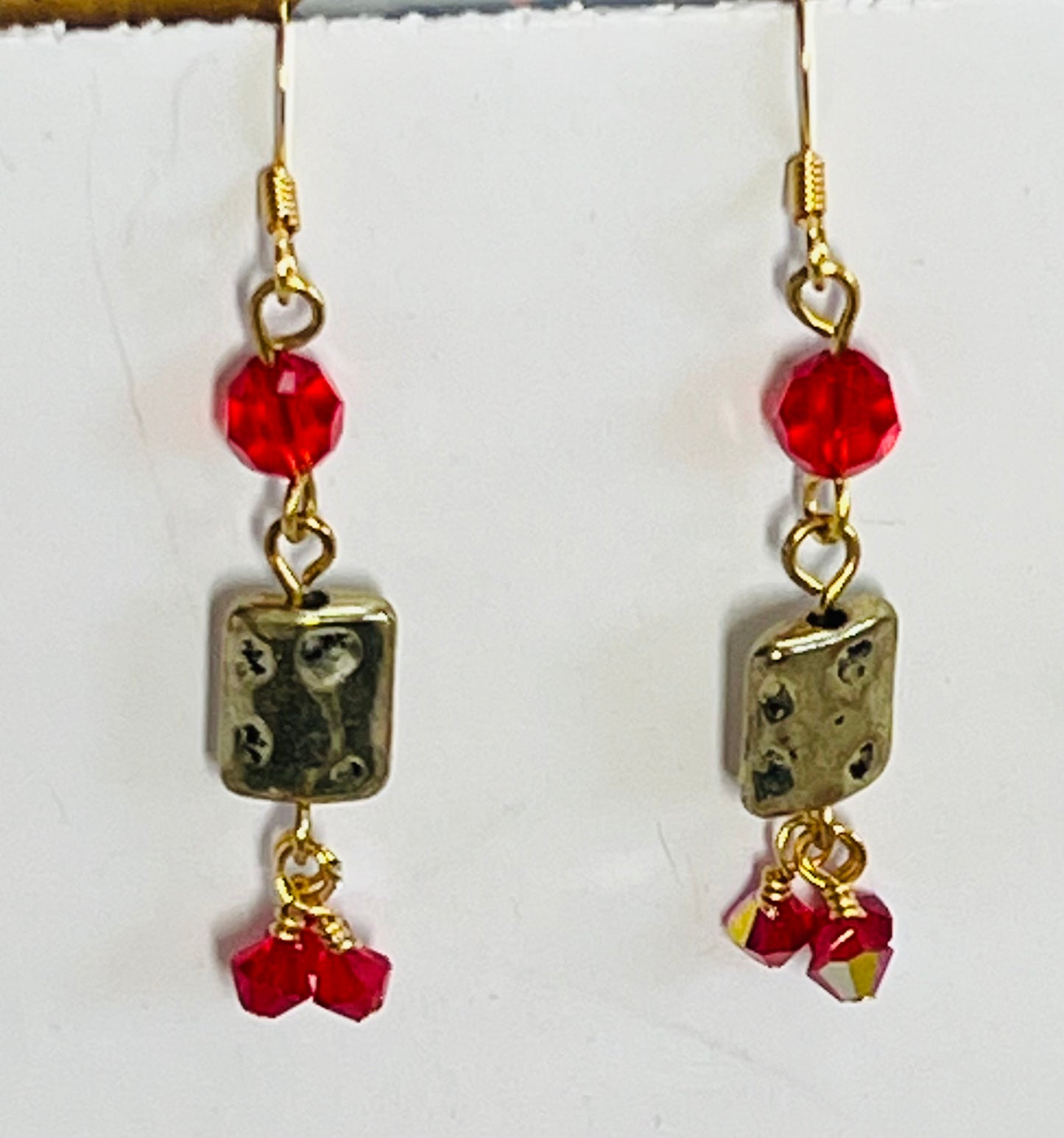 Handmade RED Glass Handmade Fashion Earrings Nickel Free