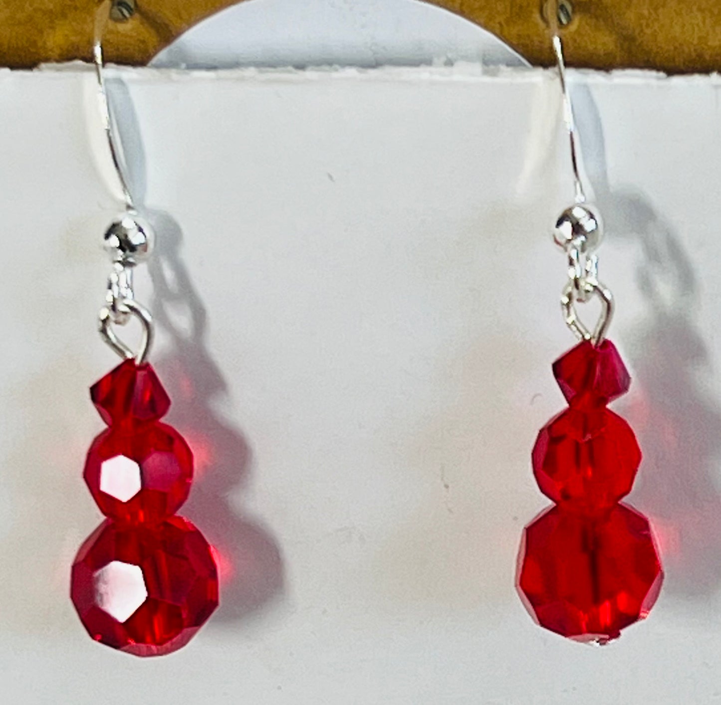 Handmade RED Glass Handmade Fashion Earrings Nickel Free