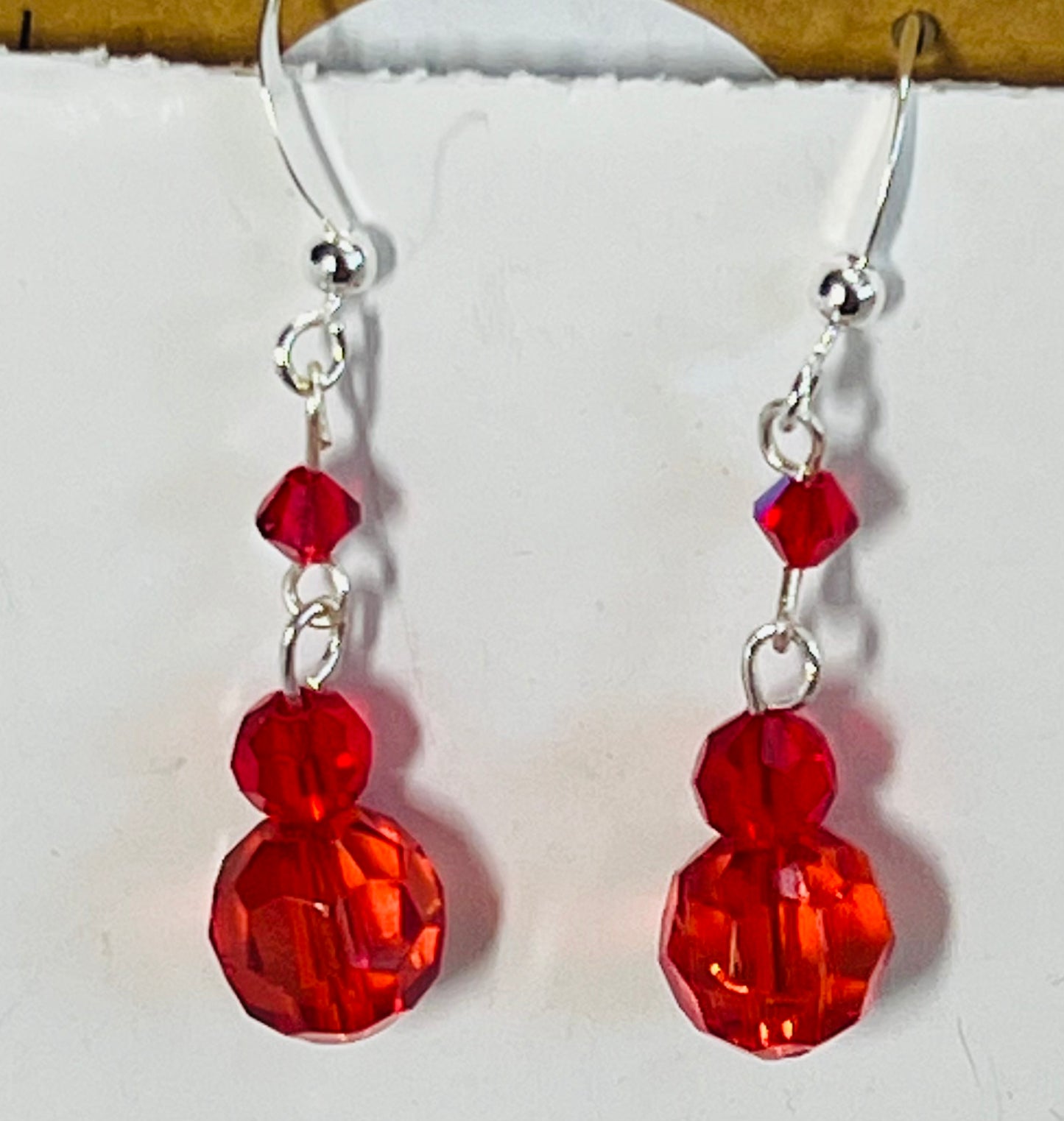 Handmade RED Glass Handmade Fashion Earrings Nickel Free