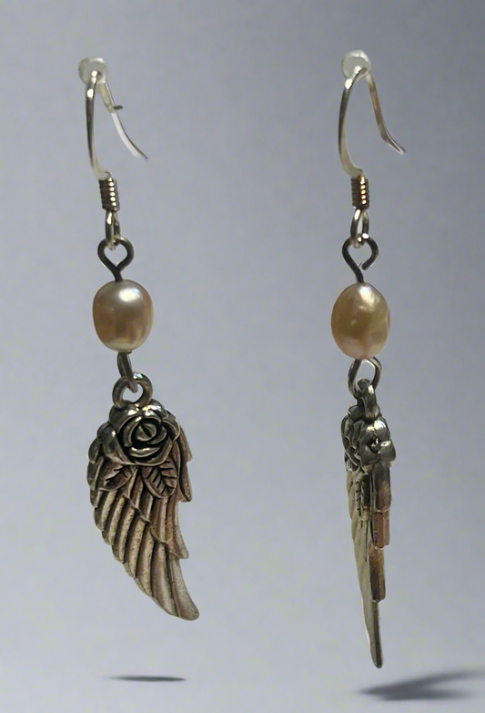 Angel Wing Dangling Earrings