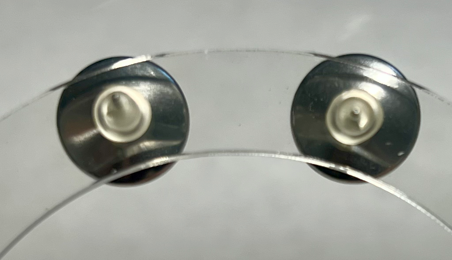 12mm Swarovski Rivoli Royal Blue Earrings September Birthstone