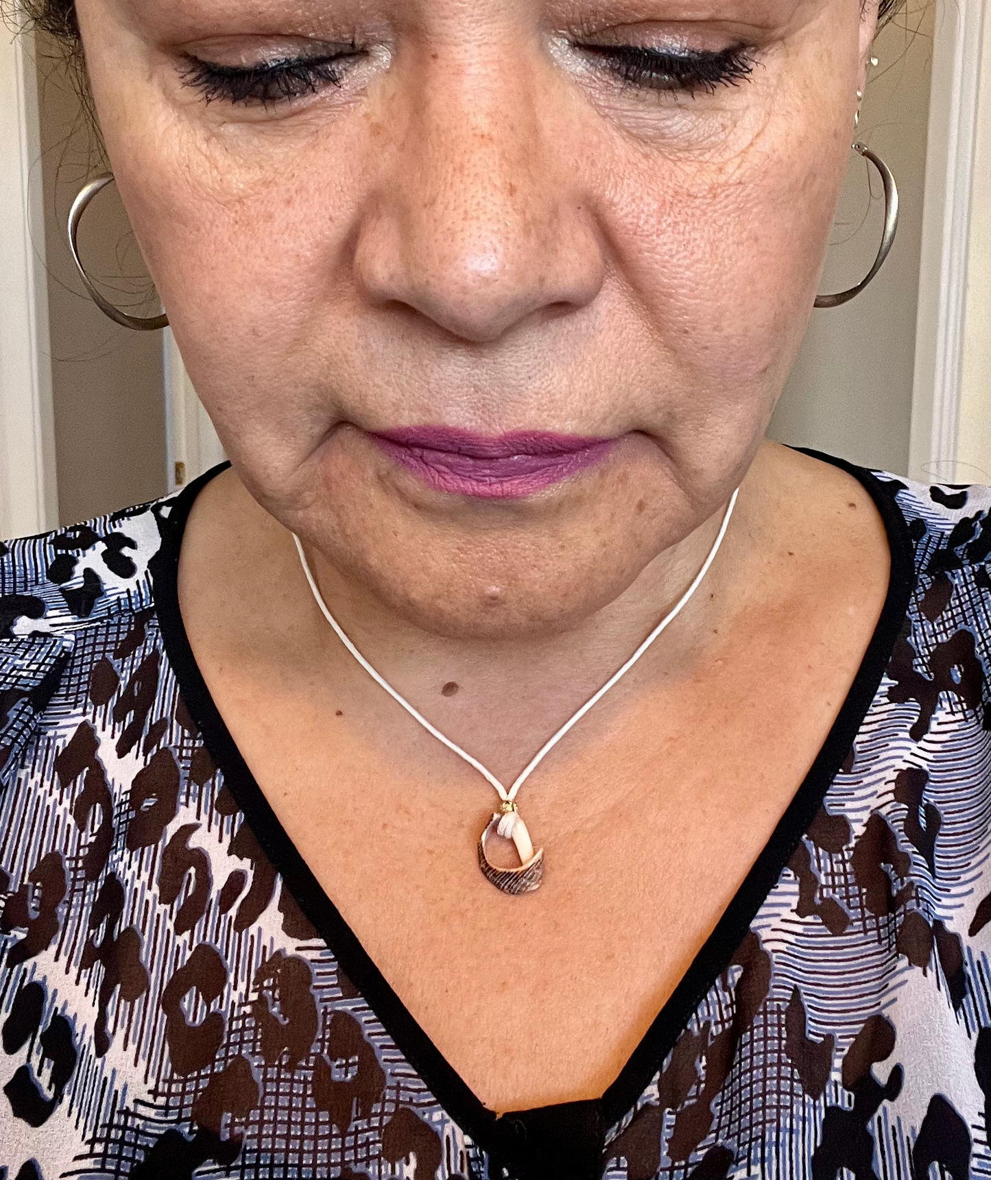 17" Handmade Hemp Thread Shell (Puerto Vallarta Finding)