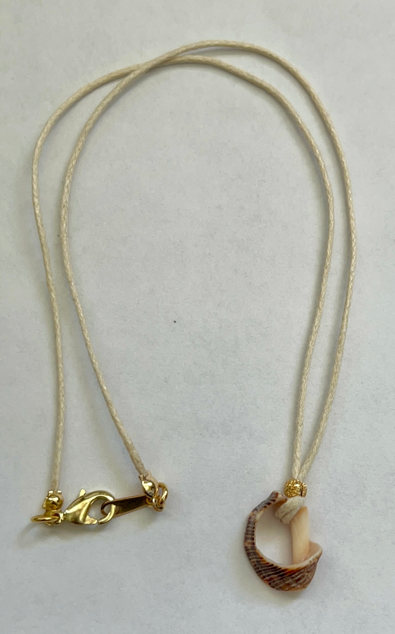 17" Handmade Hemp Thread Shell (Puerto Vallarta Finding)