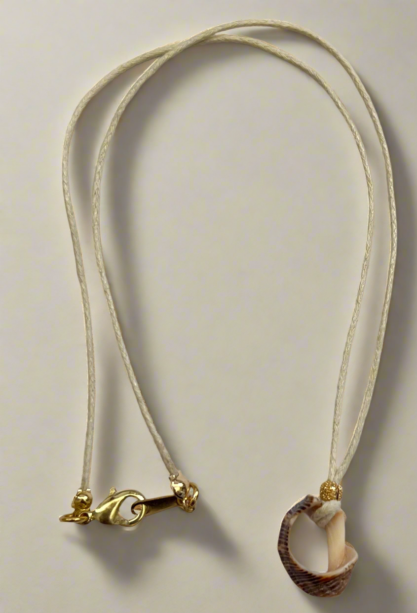 17" Handmade Hemp Thread Shell (Puerto Vallarta Finding)