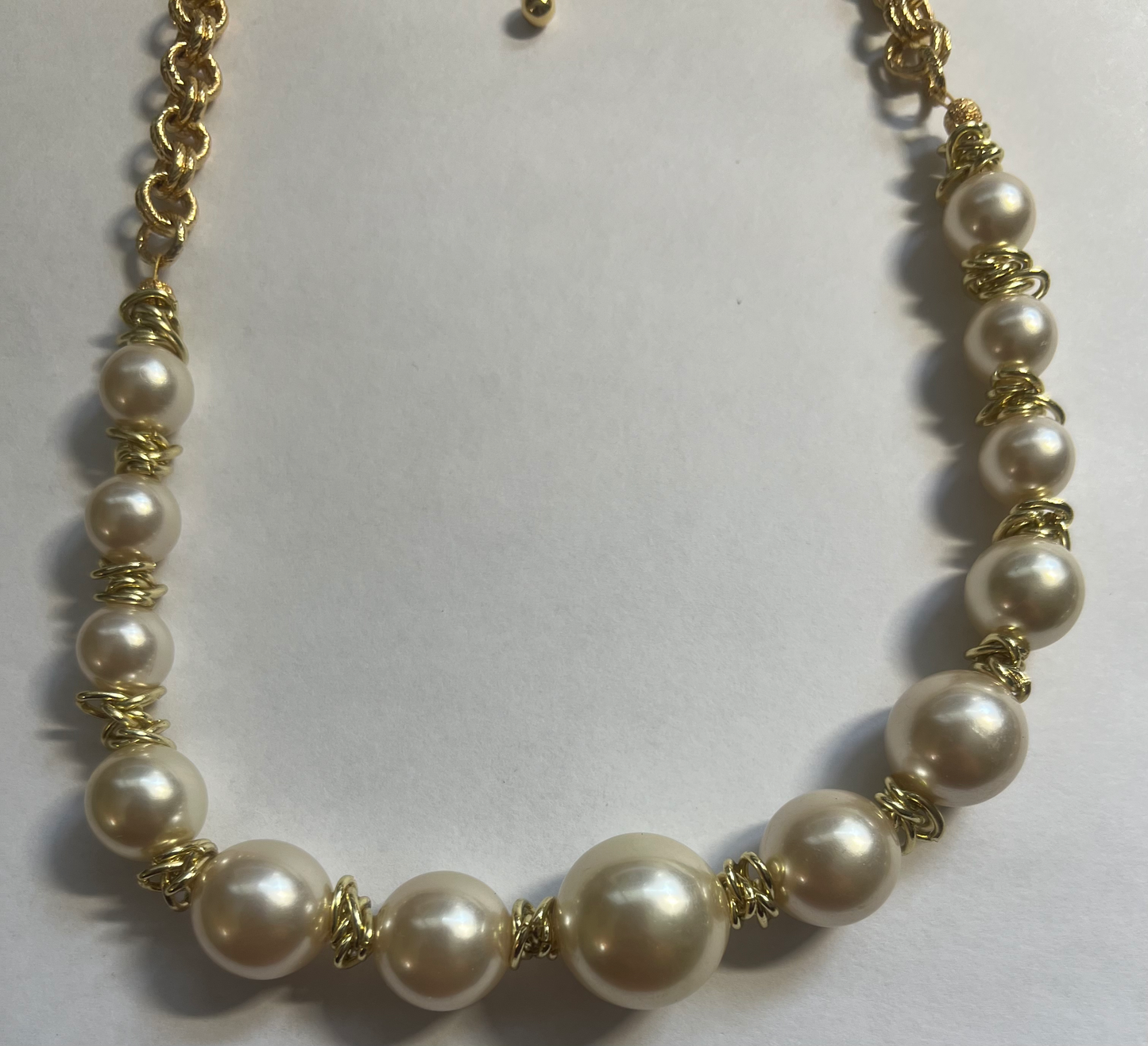 Pearl Silver Or Gold Plated Necklace 18in