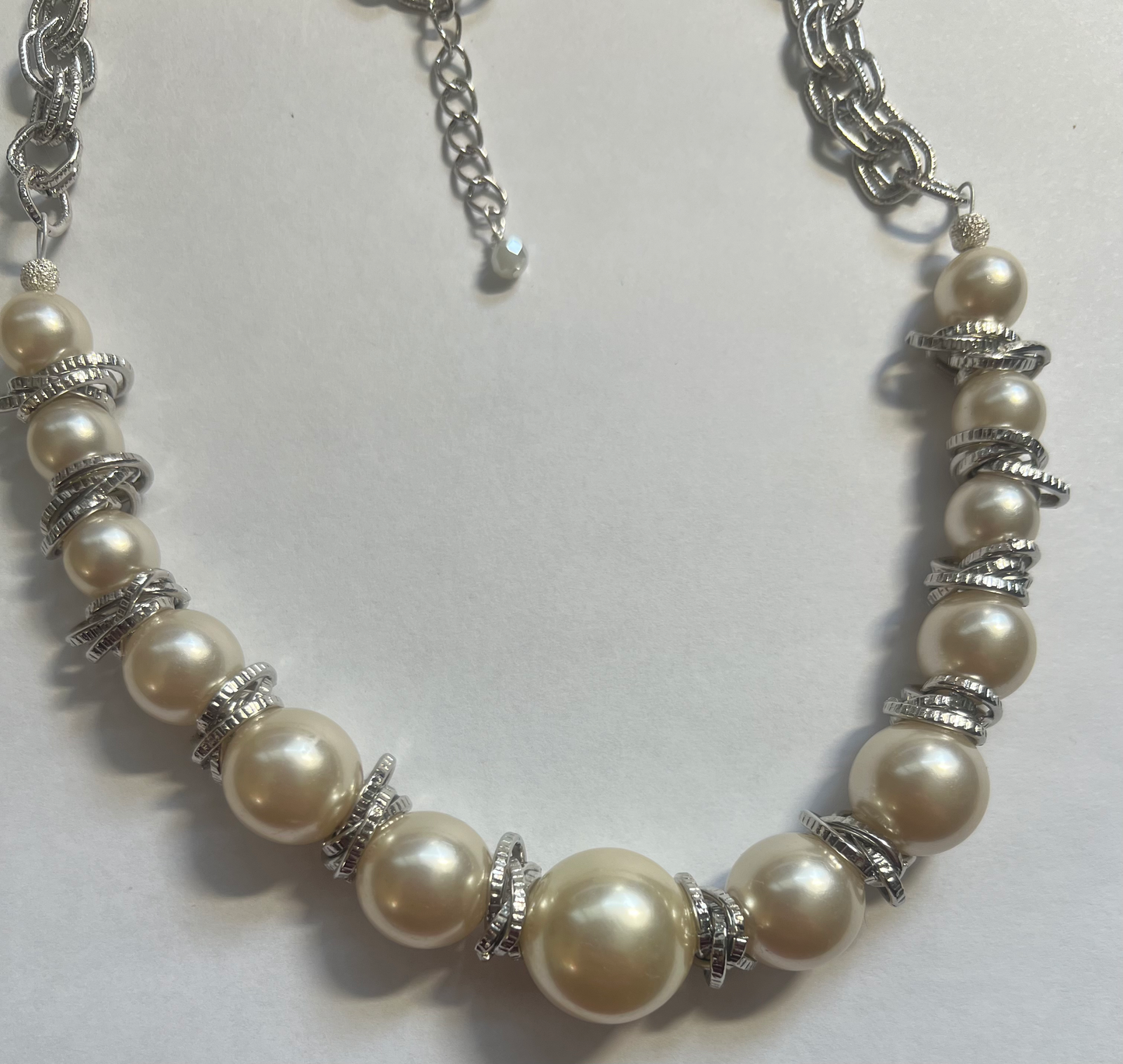 Pearl Silver Or Gold Plated Necklace 18in