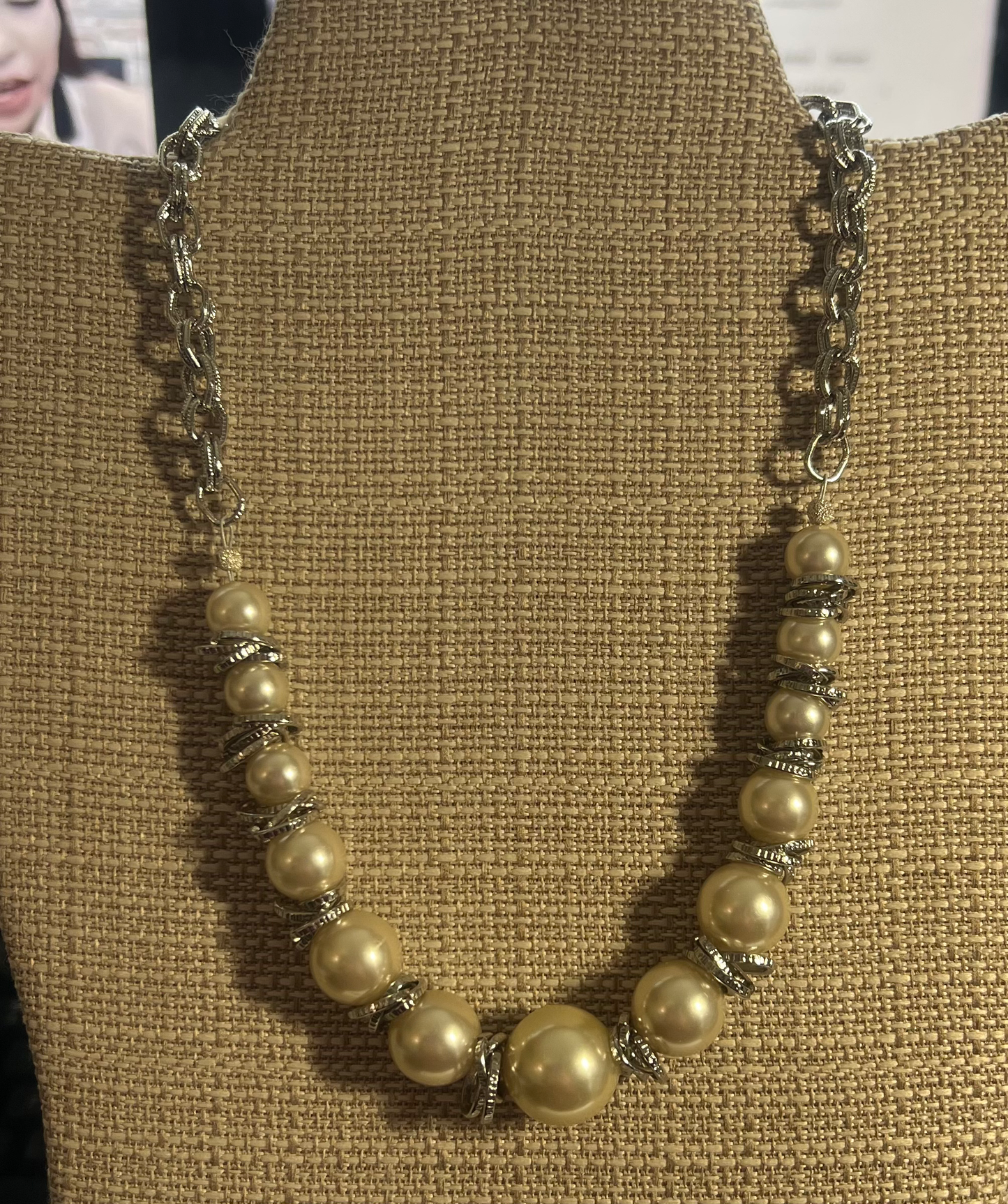 Pearl Silver Or Gold Plated Necklace 18in