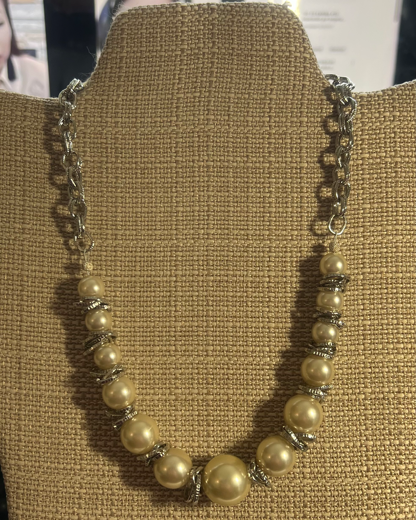 Pearl Silver Or Gold Plated Necklace 18in