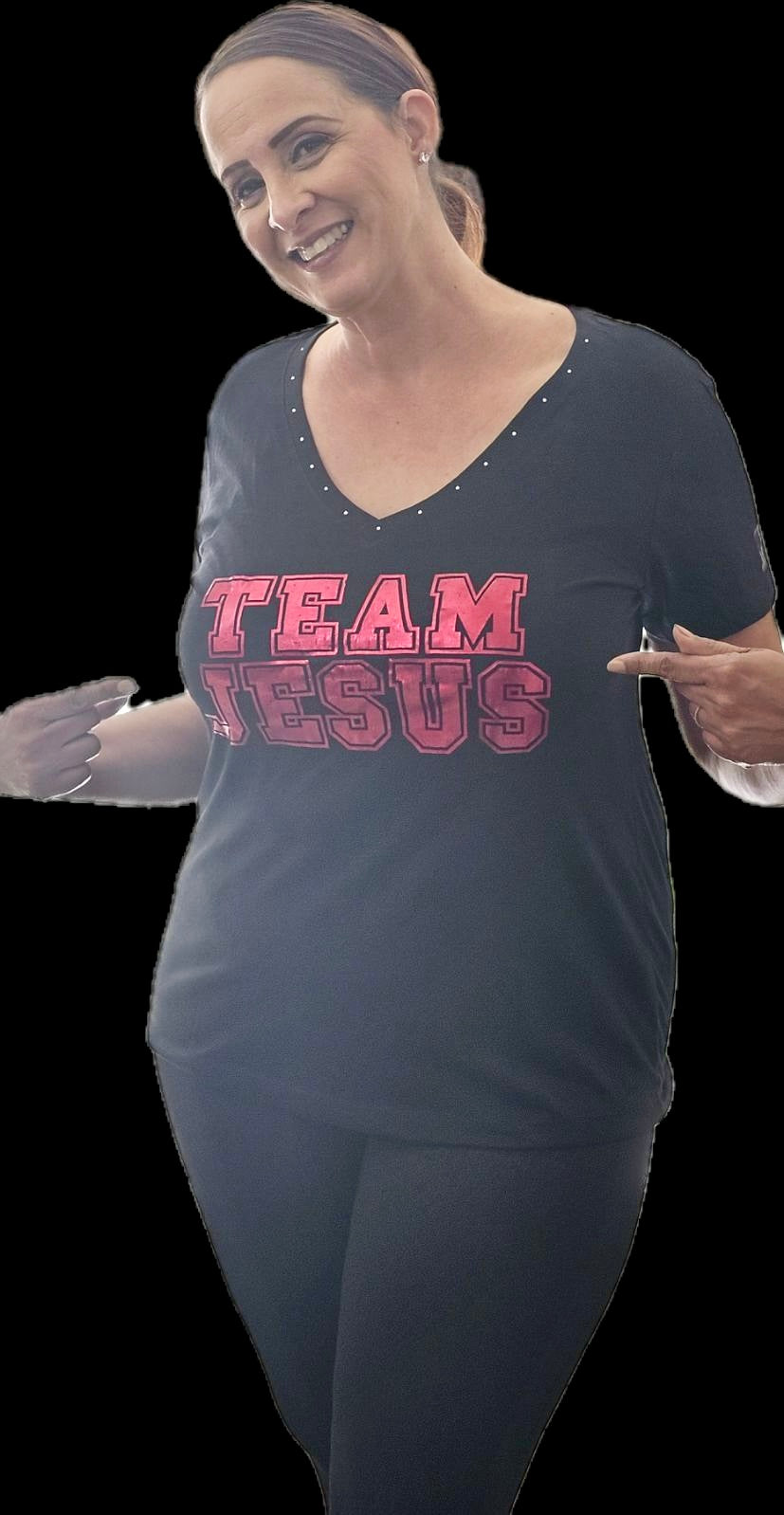 Team Jesus Women’s Customized V-Neck T-Shirt