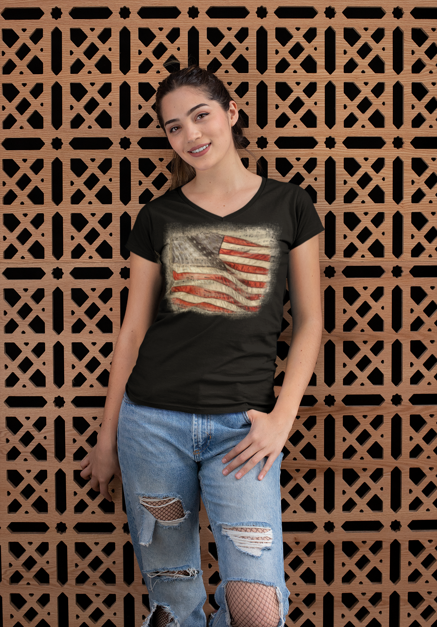 Flag Handmade Short Sleeve Women't T-shirt Small-4XL  Patriot