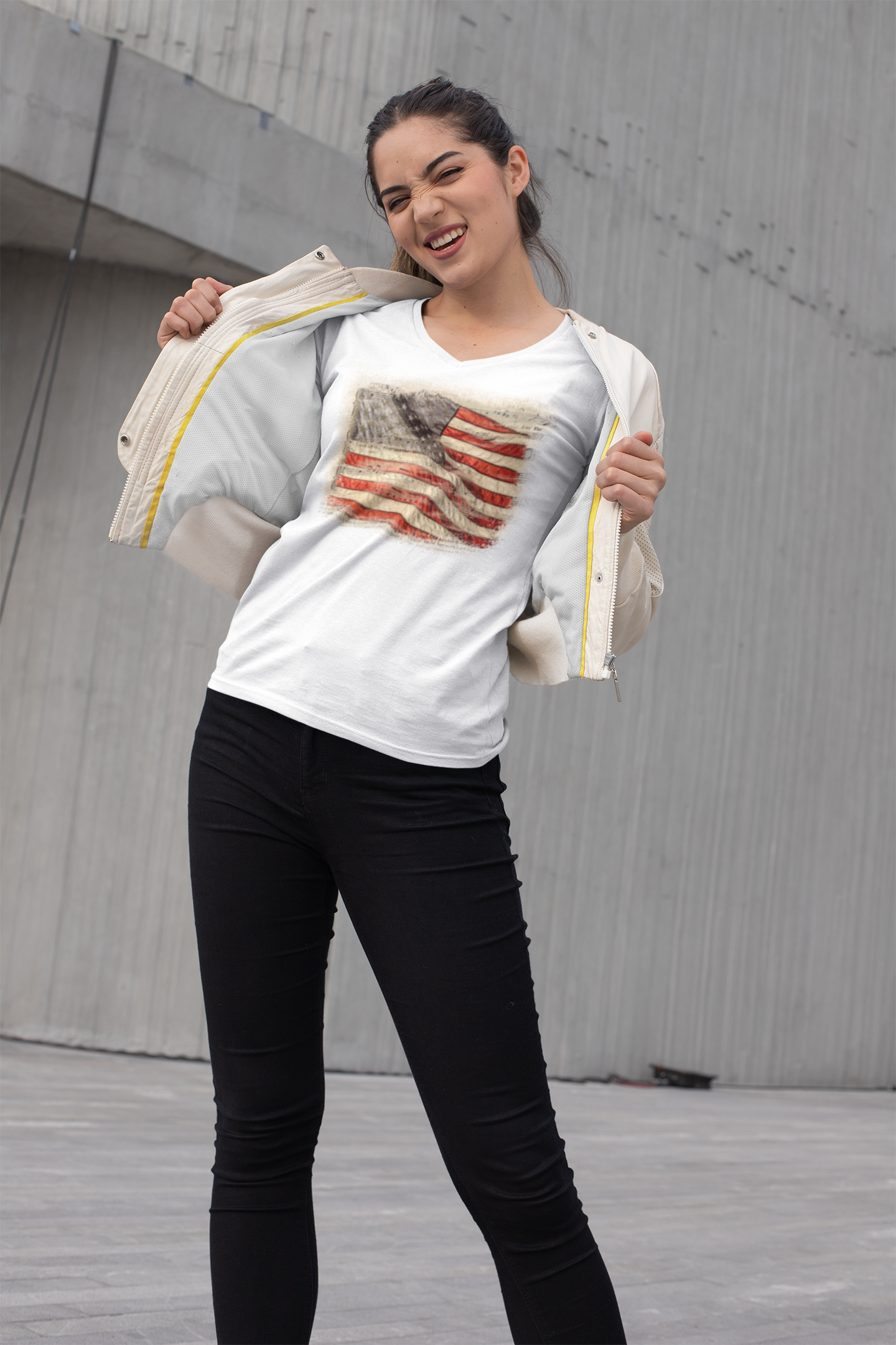 Flag Handmade Short Sleeve Women't T-shirt Small-4XL  Patriot